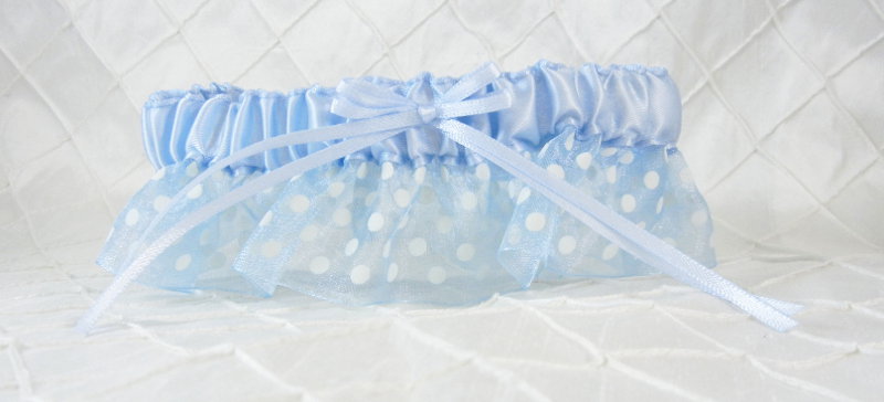 Light Blue Polka Dot Garter